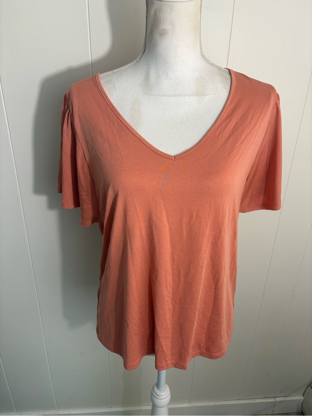 a new day Peach V-Neck Short Sleeve Tee